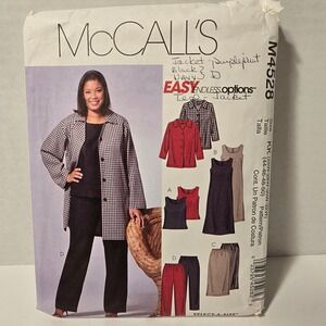 Mccall's Easy Endless Options M4528‎ Uncut Sewing Pattern Plus Size Jacket Dress